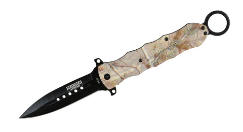 Defender-Xtreme Spring Assisted Camouflage Knife with Stainless Steel Blade SKU 9426