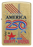 Zippo America250 Liberty & Justice Street Brass Lighter