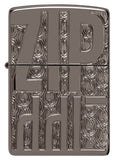 Zippo Reverse Carve Armor® Black Ice® Windproof Lighter
