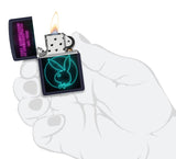 Zippo Playboy Neon Design Navy Matte Windproof Lighter