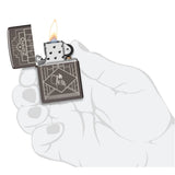 Zippo Art Deco Design Black Ice® Windproof Lighter