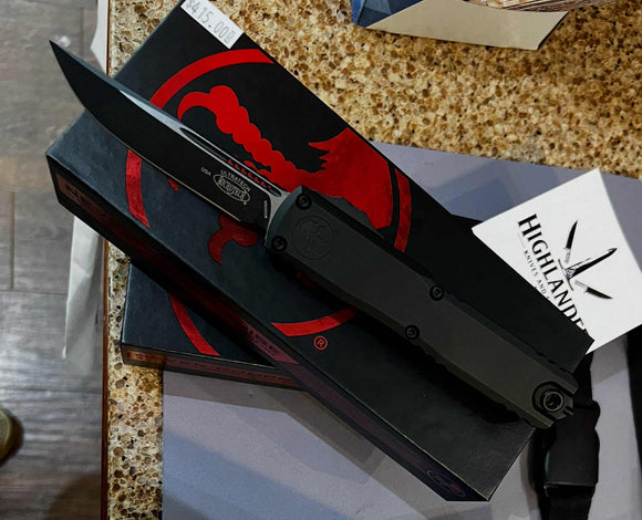 Microtech Ultratech Gen III ZBT OTF Knife Black Drop Point M390MK Steel Blade/Black Aluminum SKU 1121-1T