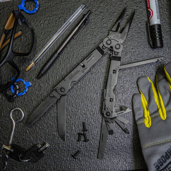 SOG PowerAssist Multitool w/Sheath Black Oxide 420 Stainless-Steel 16 Tools in all SKU SOG-B66N-CP