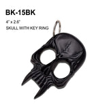 Self Defense Keychain Skull Black Nylon Fiber SKU BK-15BK