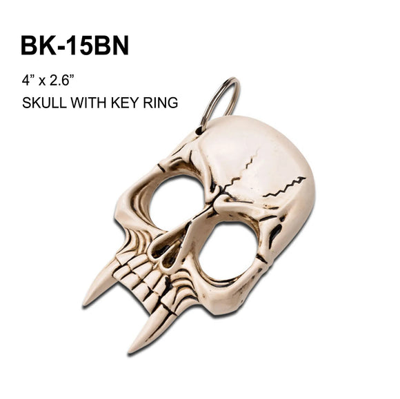 Self Defense Keychain Skull Bone Color SKU BK-15BN
