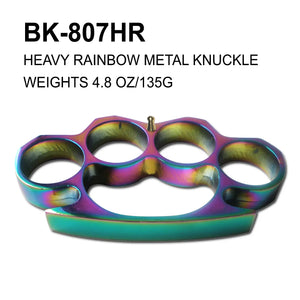 Heavy Metal Belt Buckle/Paperweight Rainbow SKU BK-807HR
