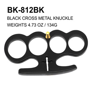 Belt Buckle/Paperweight Knuckles Black Cross SKU BK-812BK