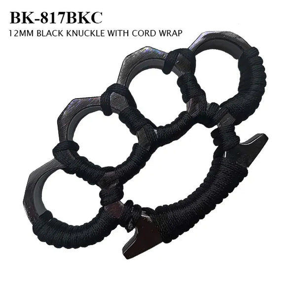Belt Buckle Paperweight Knuckles Cord Wrap Black SKU BK-817BKC