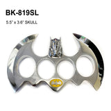 Silver Bat Paperweight Knuckles Throwing Knife SKU BK-819CH
