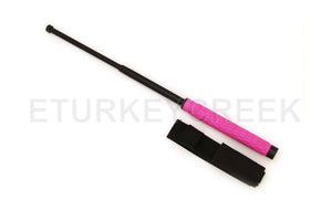 16 Inch Expandable Baton Pink Rubber Grip SKU BT-16PK