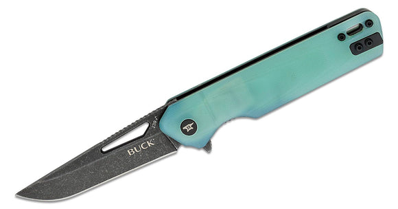 Buck 239 Infusion Liner Lock Knife 7Cr SS Blade/Teal (Jade) G10 Handle SKU 0239GRS1-B