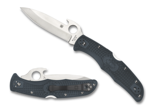 Spyderco Endura 4 FRN Gray LWT/Emerson Opener Plain Edge SKU C10GYW