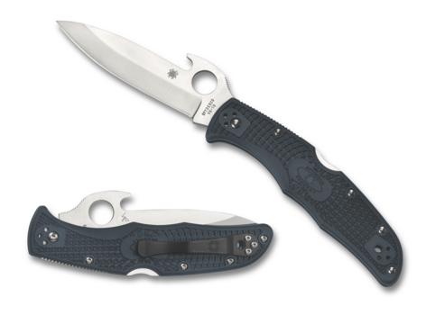 Spyderco Endura 4 FRN Gray LWT/Emerson Opener Plain Edge SKU C10GYW