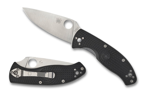 Spyderco Tenacious Lightweight Liner Lock Knife 8Cr13MoV Steel Drop Point Blade/Black FRN Handle SKU C122PBK