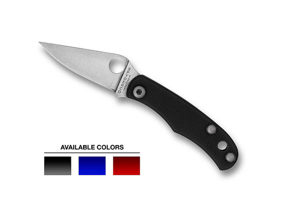 Spyderco Bug Mini Slip Joint Knife 12c27 Stainless-Steel Blade/Black G10 Handle SKU C133GBKP