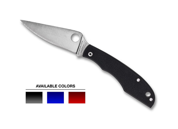 Spyderco GrassHopper Mini Slip Joint Knife 12c27 Stainles-Steel Blade/Black g10 Handle SKU C138GBKP