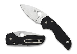 Spyderco Lil' Native Compression Lock Knife Plain Edge/Black G10 SKU C230GP