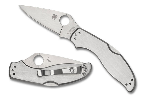 Spyderco UpTern Lock Back Knife 8Cr13MoV Stainless-Steel Blade/Stainless-Steel Handle SKU C261P