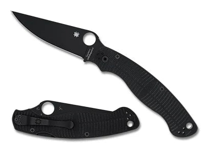 Spyderco Military 2 Salt Compression Lock Knife Black CPM-MagnaCut Blade/Black G10 Handle SKU C36GMCBKP2