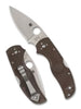 Spyderco Native 5 Lockback Knife Stonewash CPM-15V Steel Blade/Brown FRN Handle SKU C41PBN15V5