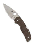 Spyderco Native 5 Lockback Knife Stonewash CPM-15V Steel Blade/Brown FRN Handle SKU C41PBN15V5