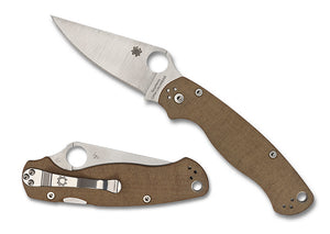 Spyderco Paramilitary 2 Knife Brown Micarta SKU C81MPCW2