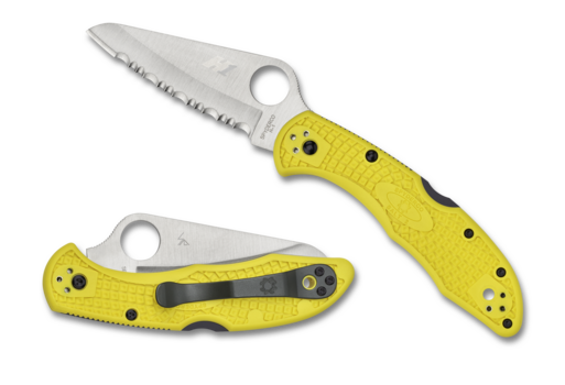 Spyderco Salt 2 Lockback Knife Yellow FRN Fully Serrated SKU C88SYL2
