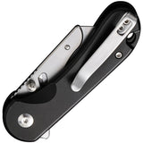 Civivi Elementum Utility Button Lock Knife 6Cr Stainless Steel Blade/Black Alum. Handle SKU CIVC23039B1