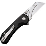 Civivi Elementum Utility Button Lock Knife 6Cr Stainless Steel Blade/Black Alum. Handle SKU CIVC23039B1