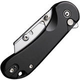 Civivi Elementum Utility Button Lock Knife 6Cr Stainless Steel Blade/Black Alum. Handle SKU CIVC23039B1
