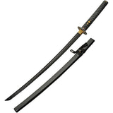 Rite Edge Noble Katana w/Stand 41" Overall Black Stonewash Finish Steel Blade/Black Cord Wrapped Handle SKU CN926976