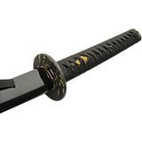 Rite Edge Noble Katana w/Stand 41" Overall Black Stonewash Finish Steel Blade/Black Cord Wrapped Handle SKU CN926976