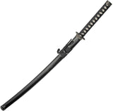 Rite Edge Oath Ring Samurai Katana 37" Overall Satin Finish Steel Blade/Black Cord Wrapped Handle with Black Wood Scabbard SKU CN927026