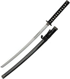 Rite Edge Oath Ring Samurai Katana 37" Overall Satin Finish Steel Blade/Black Cord Wrapped Handle with Black Wood Scabbard SKU CN927026
