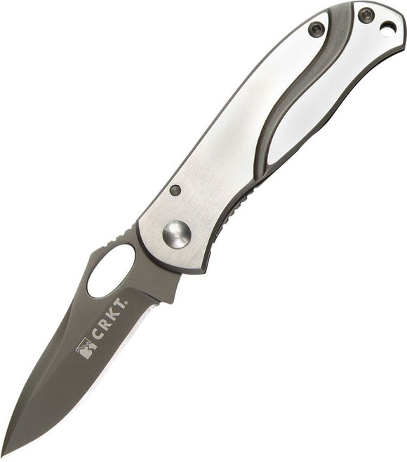 Columbia River Pazoda 2 Frame Lock Knife Plain TiNi 8Cr13MoV Steel Blade/Stainless-Steel Handle SKU CRKT 6470/CR6470