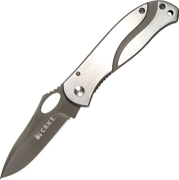 Columbia River Pazoda Frame Lock Knife Plain TiNi 8Cr13MoV Steel Blade/Stainless-Steel Handle SKU CRKT 6480/CR6480