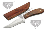 Dress Skinner Patch Fixed Blade Knife with Sheath SKU DH-7993