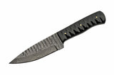 Damacus Sharktooth Fixed Blade Knife Horn Handle with Sheath SKU DM-1198HN