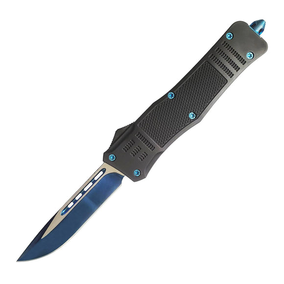 Armed Force Medium Double Action Tactical OTF Knife w/Holster SKU 112MBLCP