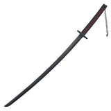 Amine Replica Katana w/Scabbard 67" Overall Black Stainless-Steel Blade/Black & Red Handle SKU FS11