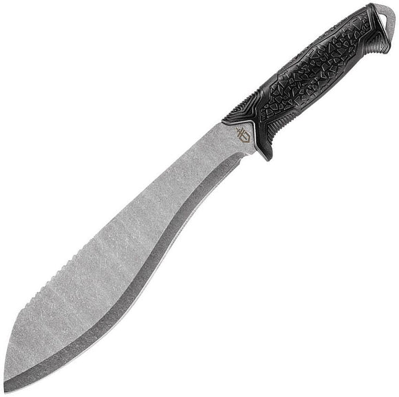 Gerber Versafix Machete w/Sheath Stonewash Finish Sawback Blade/Black Polypropylene Handle SKU G3474