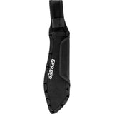 Gerber Versafix Machete w/Sheath Stonewash Finish Sawback Blade/Black Polypropylene Handle SKU G3474