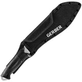Gerber Versafix Machete w/Sheath Stonewash Finish Sawback Blade/Black Polypropylene Handle SKU G3474