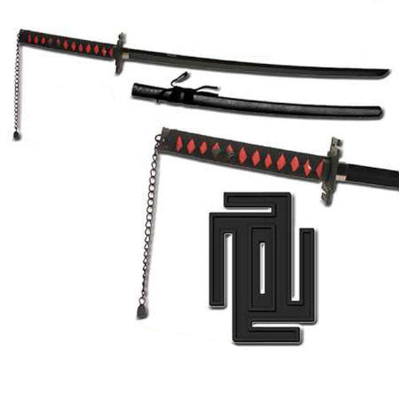 Replica Anime Ichigo Bankai Sword 440 Stainless-Steel Blade/Black & Red Handle SKU FS02