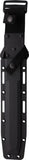 KA-BAR Black Tanto Fixed Blade Knife w/Sheath Black Partially Serr. 1095 Cro-Van Carbon Steel Blade/Black Kraton Handle Carbon Steel Guard & Pommel SKU KA1245
