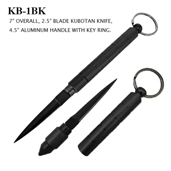 Kubotan Knife with Key Ring Black SKU KB-1BK