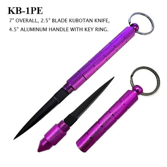 Kubotan Knife with Key Ring Purple SKU KB-1PE