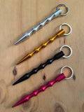 Kubotan with Keyring Black Aluminum SKU KB-2BK