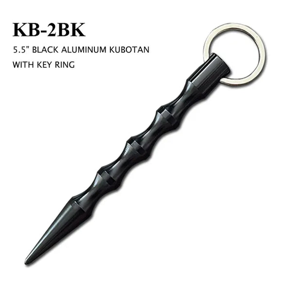 Kubotan with Keyring Black Aluminum SKU KB-2BK