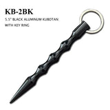 Kubotan with Keyring Black Aluminum SKU KB-2BK